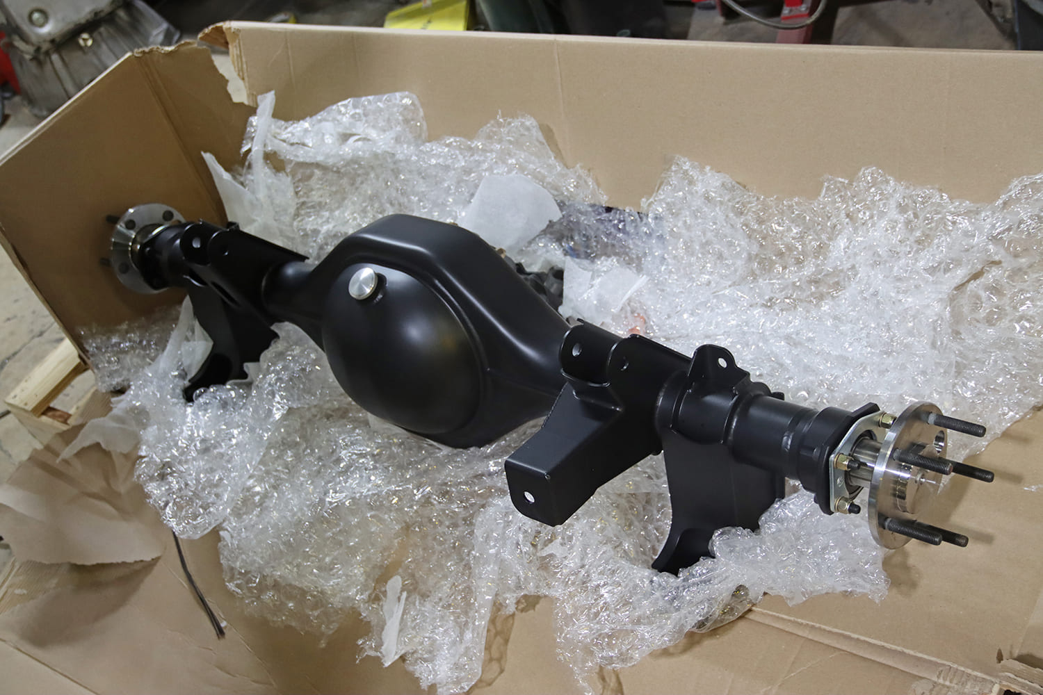 014 1963 Chevy Nova Freshly unboxed GearFX rearend housing with Detroit Speed bracketry pre installed