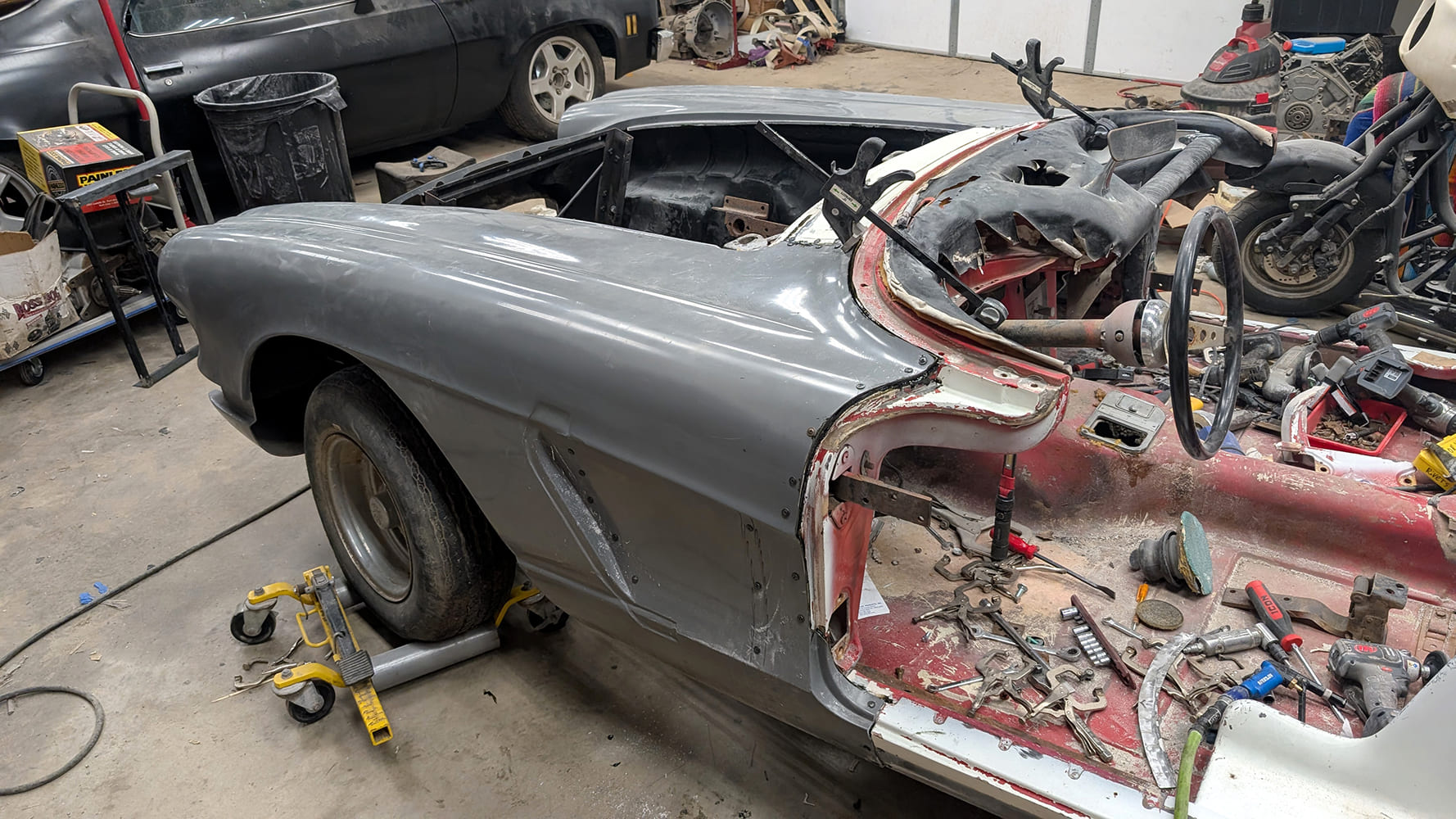 014 c1 corvette front clip repair
