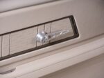 1955 Chevrolet 210 custom door panel billet window crank perforated leather insert