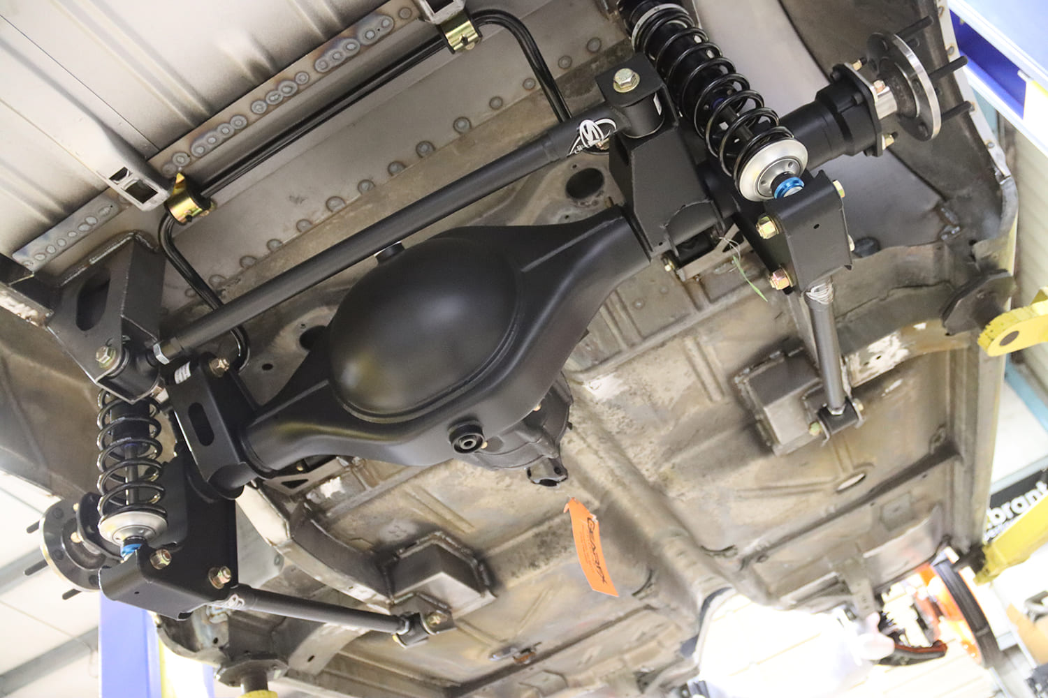 02 1963 Chevy Nova Newly installed Detroit Speed QUADRALink suspension mounts and rear differential assembly
