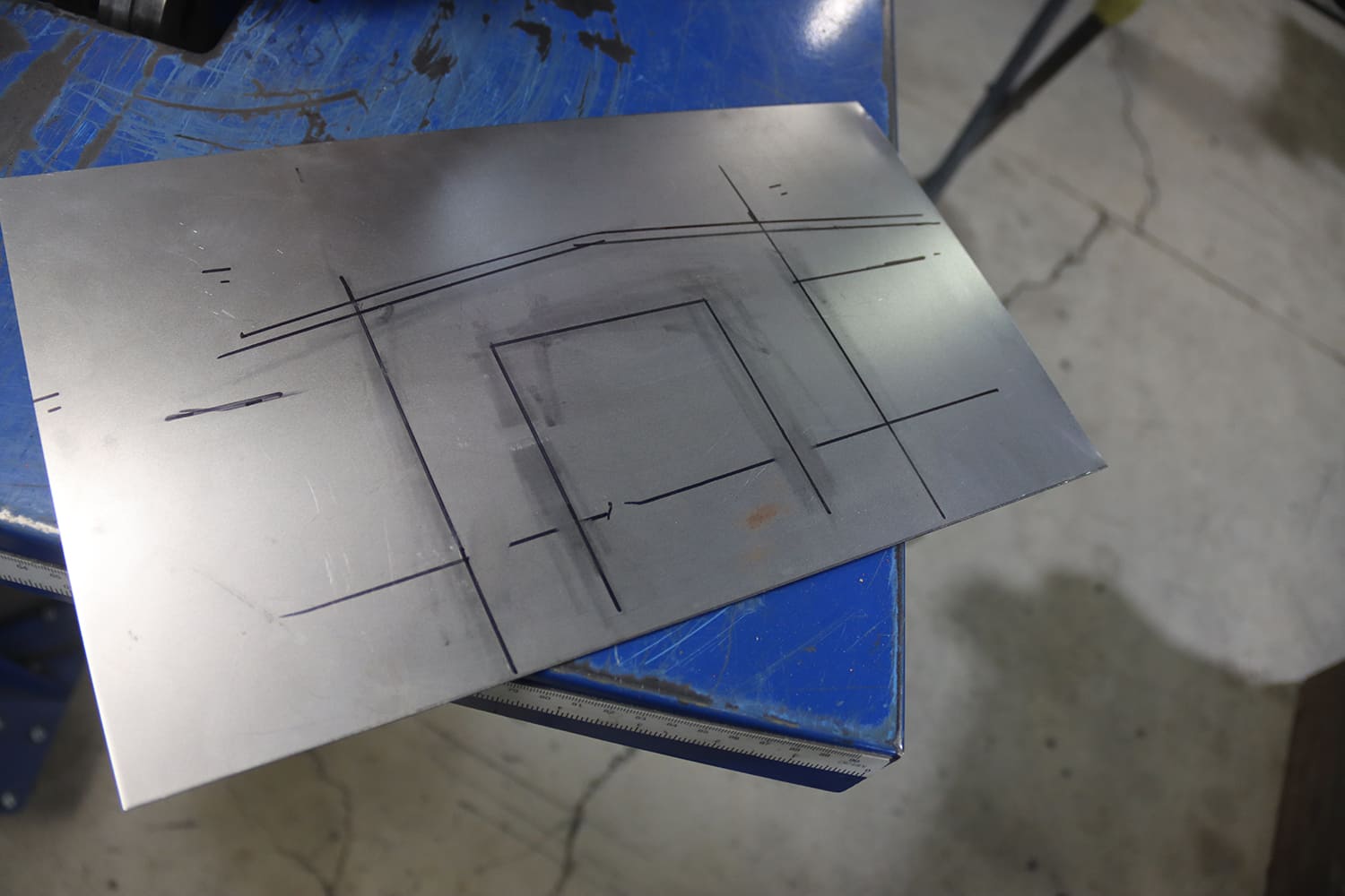 03 1967 chevy nova patch panel layout sheet metal marked