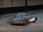 1958 Chevrolet Corvette rear three quarter view smooth tail chrome bumpers custom wheels restomod