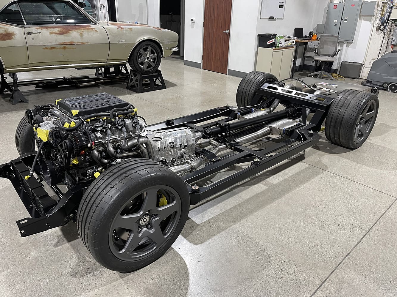 04 1965 chevelle wagon chassis ls3 engine t56 transmission dual exhaust install