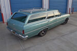 04 1965 chevelle wagon custom teal paint rear side view roof rack