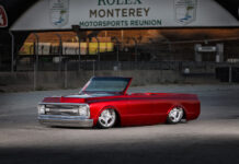 1971 Chevy Blazer roadster slammed billet wheels candy paint sunset shoot