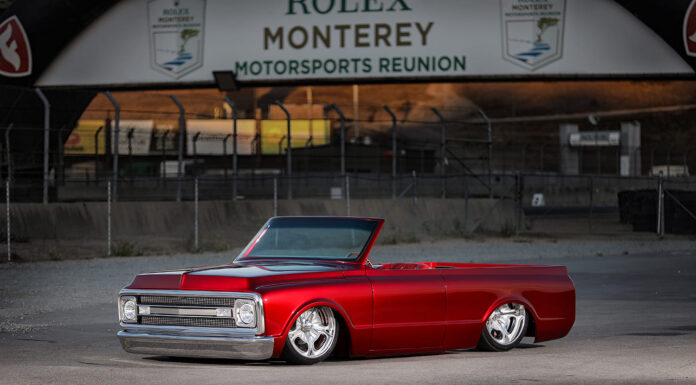1971 Chevy Blazer roadster slammed billet wheels candy paint sunset shoot