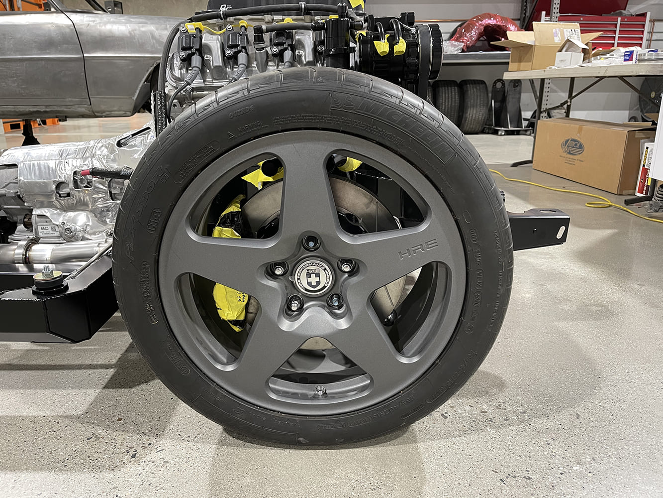 06 1965 chevelle wagon hre wheels michelin pilot sport tires yellow brake calipers