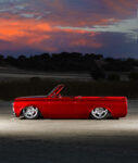 1971 Chevy Blazer side profile candy red billet wheels twilight stance