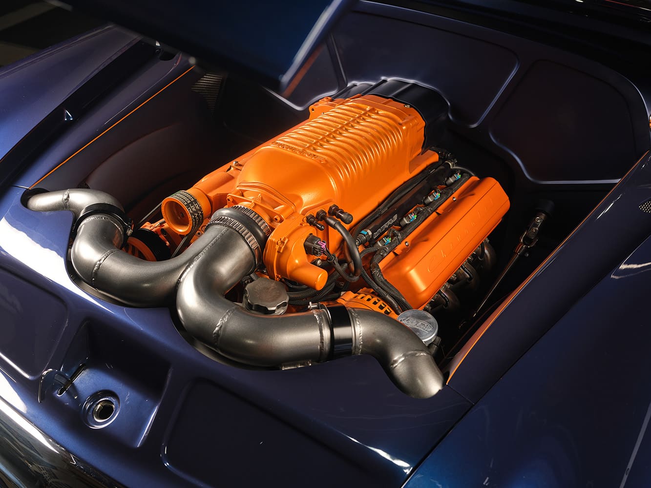 08 1952 chevy styleline whipple supercharged chevrolet v8 custom headers shaved engine bay