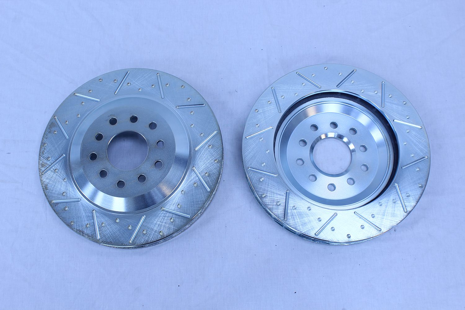 08 1965 mustang drilled slotted rotors performance disc brake upgrade front pair