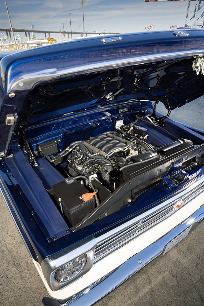10 1967 Ford F100 engine bay LS swap