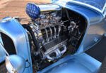 1932 Ford Five Window Coupe blown V8 engine bay polished supercharger dual carburetors
