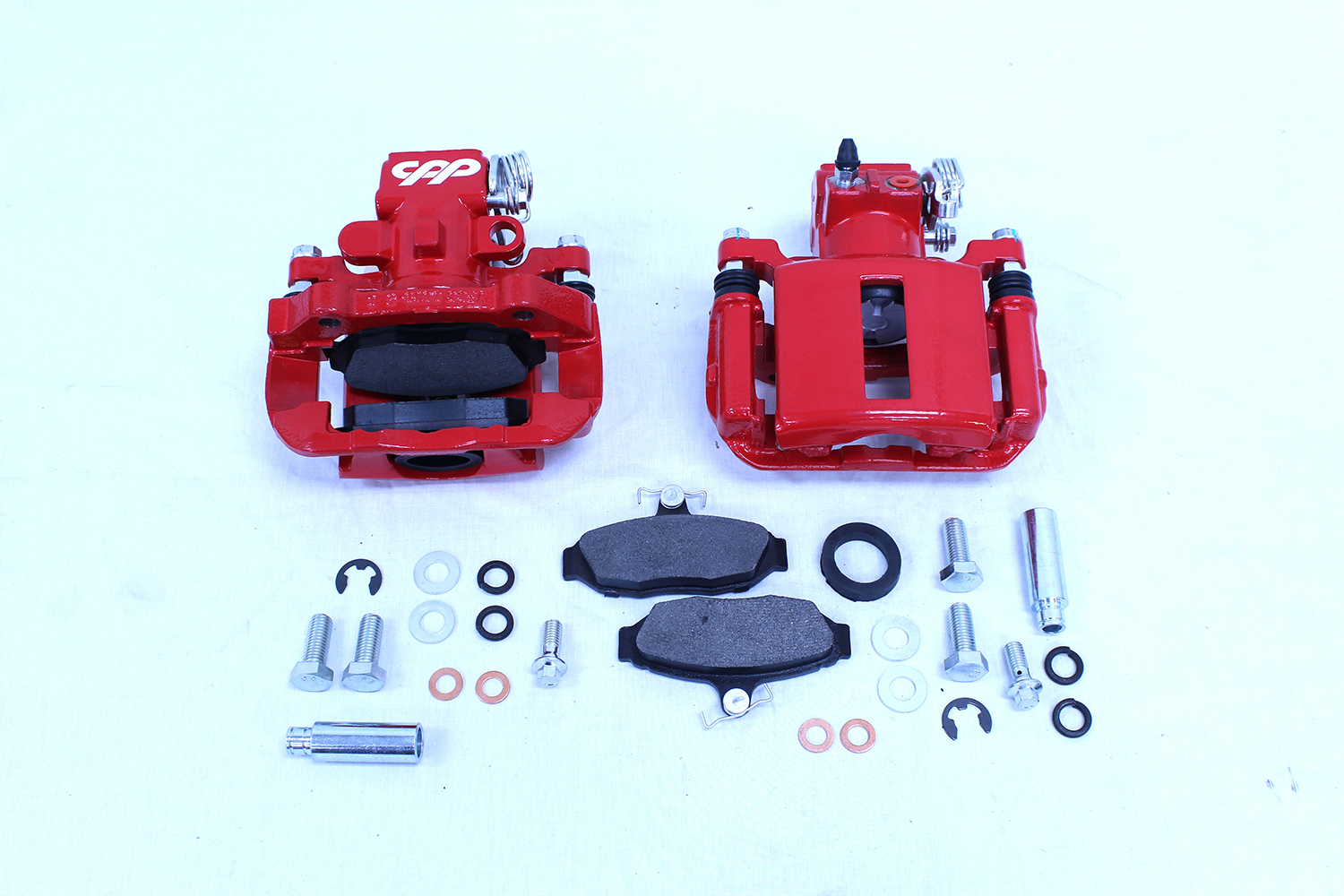 11 1965 mustang cpp rear brake kit red calipers pads hardware complete disc conversion set