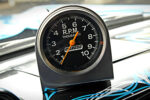 12 1957 Chevrolet Bel Air gasser Moroso tachometer dash mounted RPM gauge period drag racing instrumentation