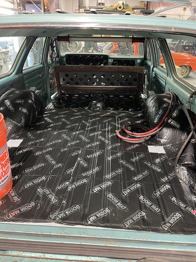 12 1965 chevelle wagon sound deadening install boom mat insulation full cabin coverage interior prep