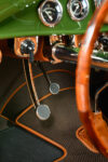 13 1931 ford coupe footwell pedals brown carpet tan trim chrome steering column leather wheel