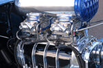 1932 Ford Five Window Coupe engine detail polished blower case chrome fuel lines classic hot rod power