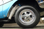 14 1957 Chevrolet Bel Air gasser front wheel detail narrow tire raised suspension vintage gasser stance