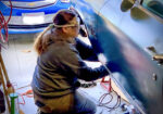 15 lynne hard at work on the front suspension