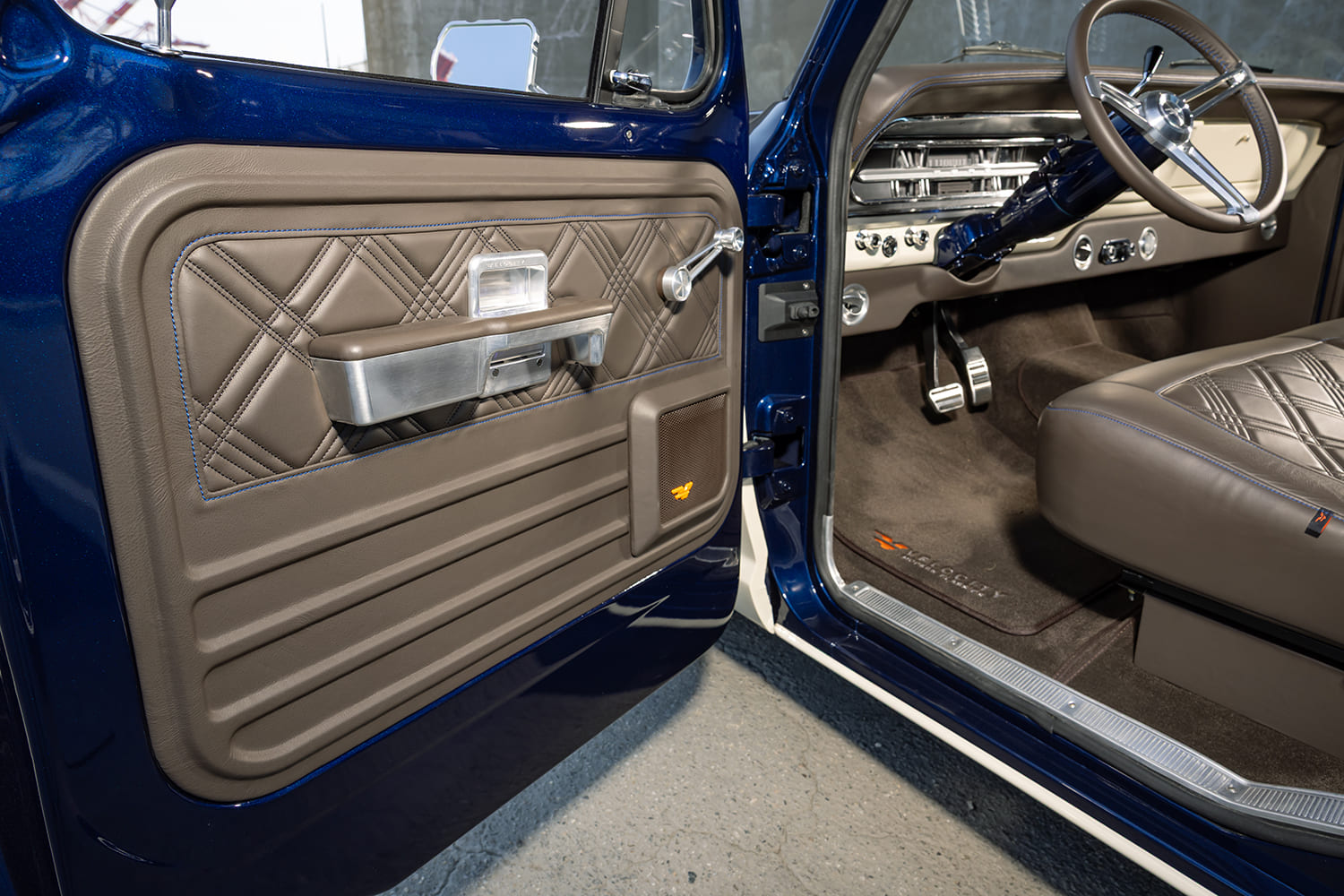 16 1967 Ford F100 driver side door panel beige custom
