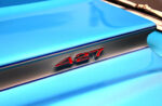 17 1957 Chevrolet Bel Air gasser hood trim 427 emblem detail big block drag car reference