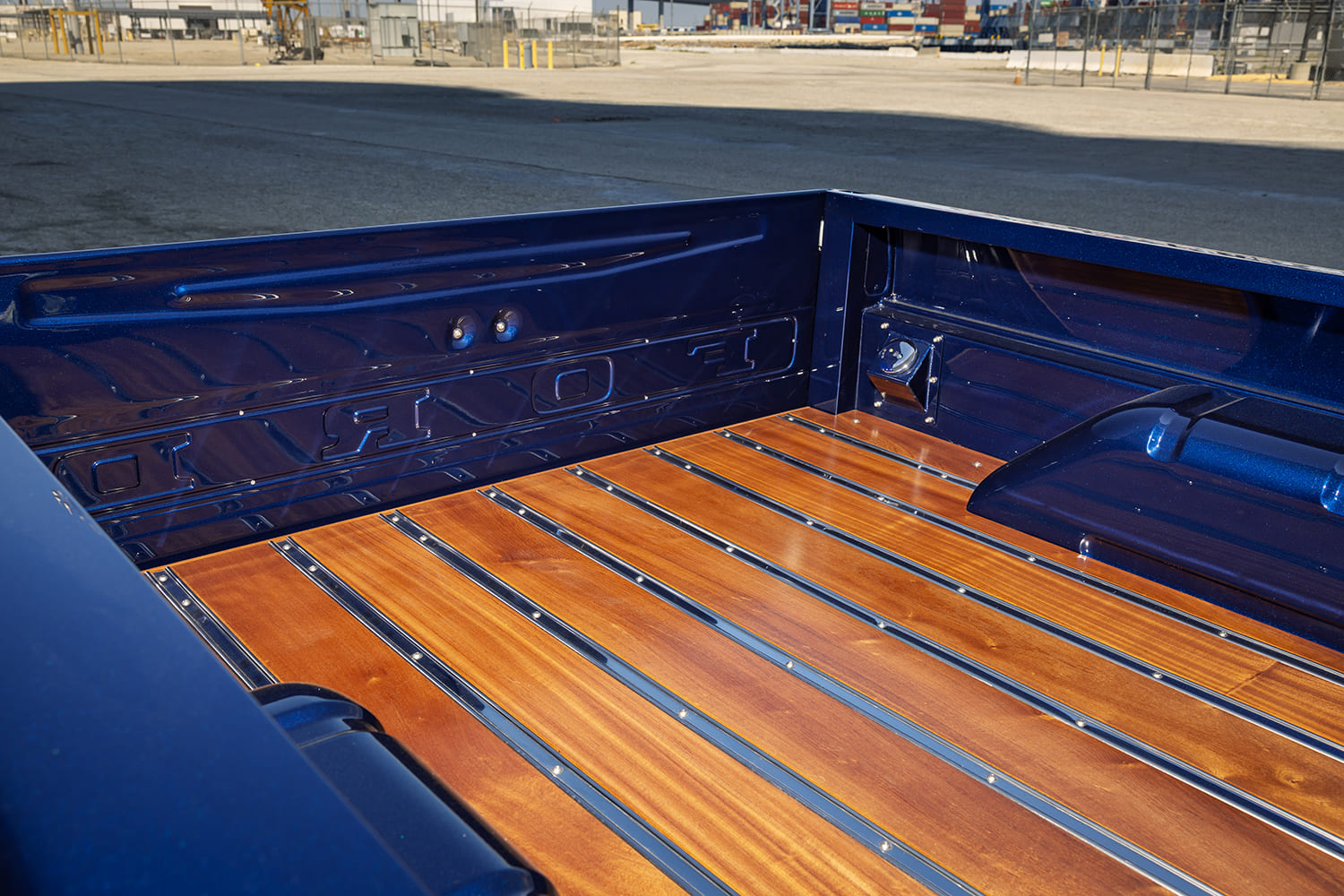 17 1967 Ford F100 polished wood bed and bedrails