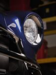 19 1952 chevy styleline headlight detail frenched housing chrome trim deep blue paint