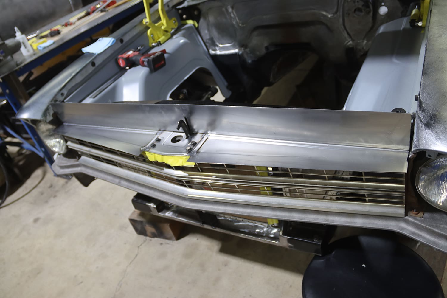 19 1967 chevy nova custom latch panel installed grille alignment