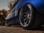 20 1952 chevy styleline rear wheel close up billet specialties wheel michelin tire deep dish fitment