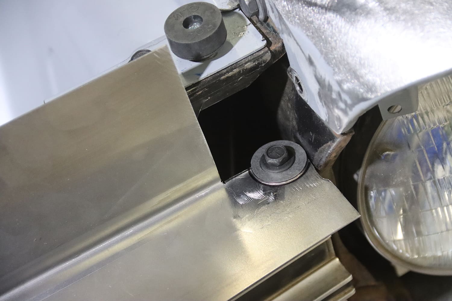 20 1967 chevy nova latch panel corner gap hood fitment detail