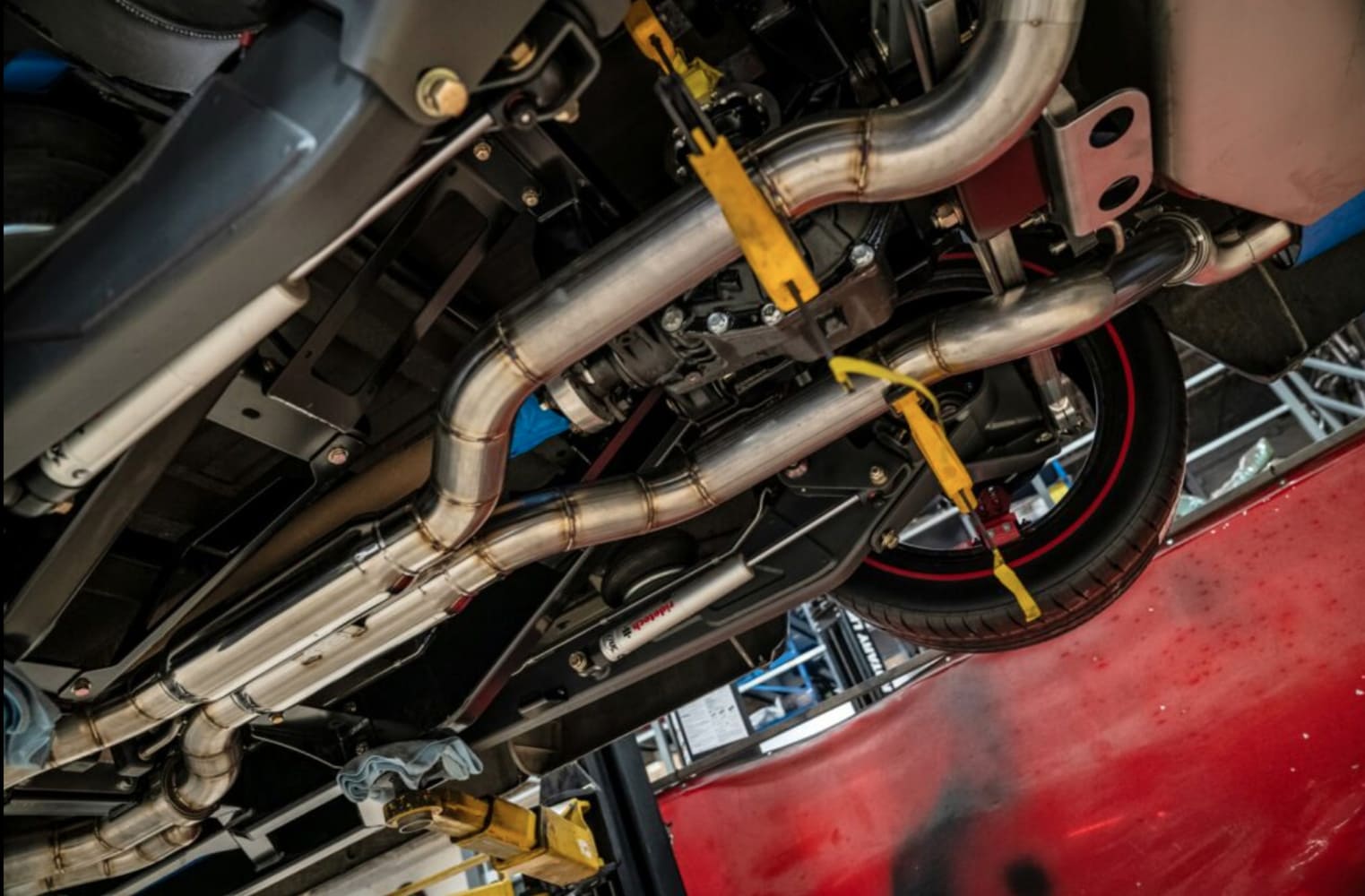 20 1990 Chevy C1500 OBS TIG welded stainless exhaust crossover undercarriage