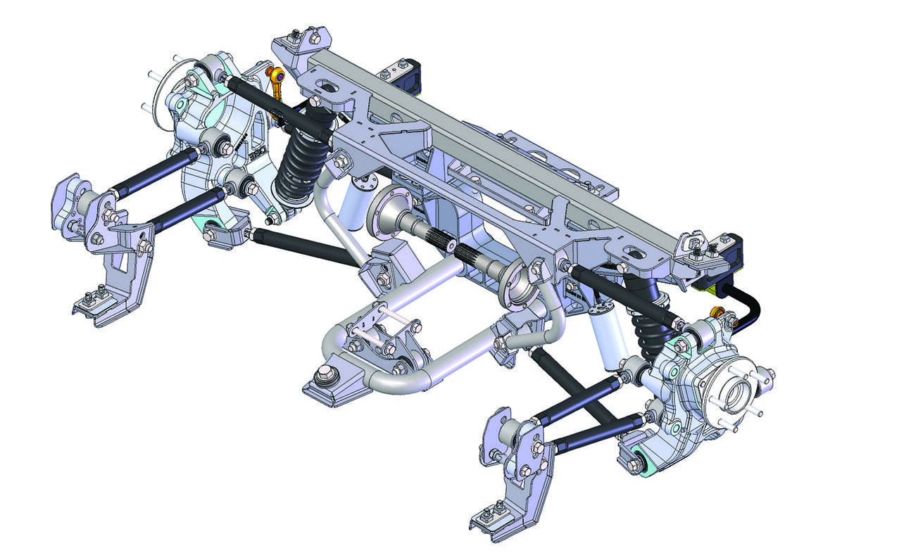 Detroit Speed Decalink CAD drawing front view