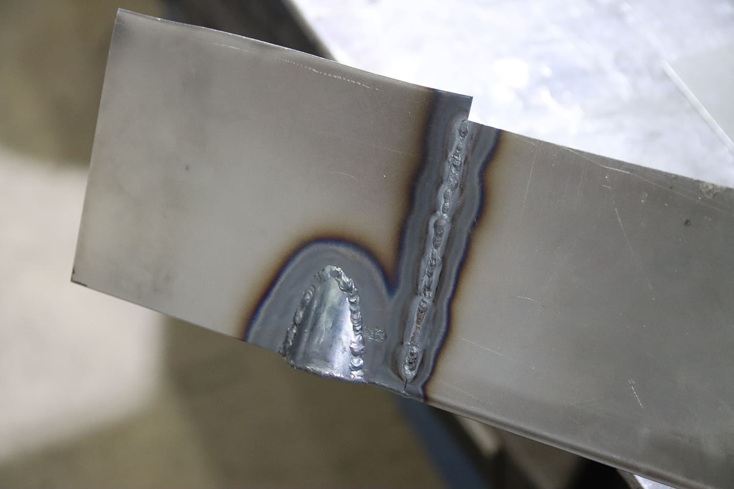 24 1967 chevy nova bracket welded to core support heat marks