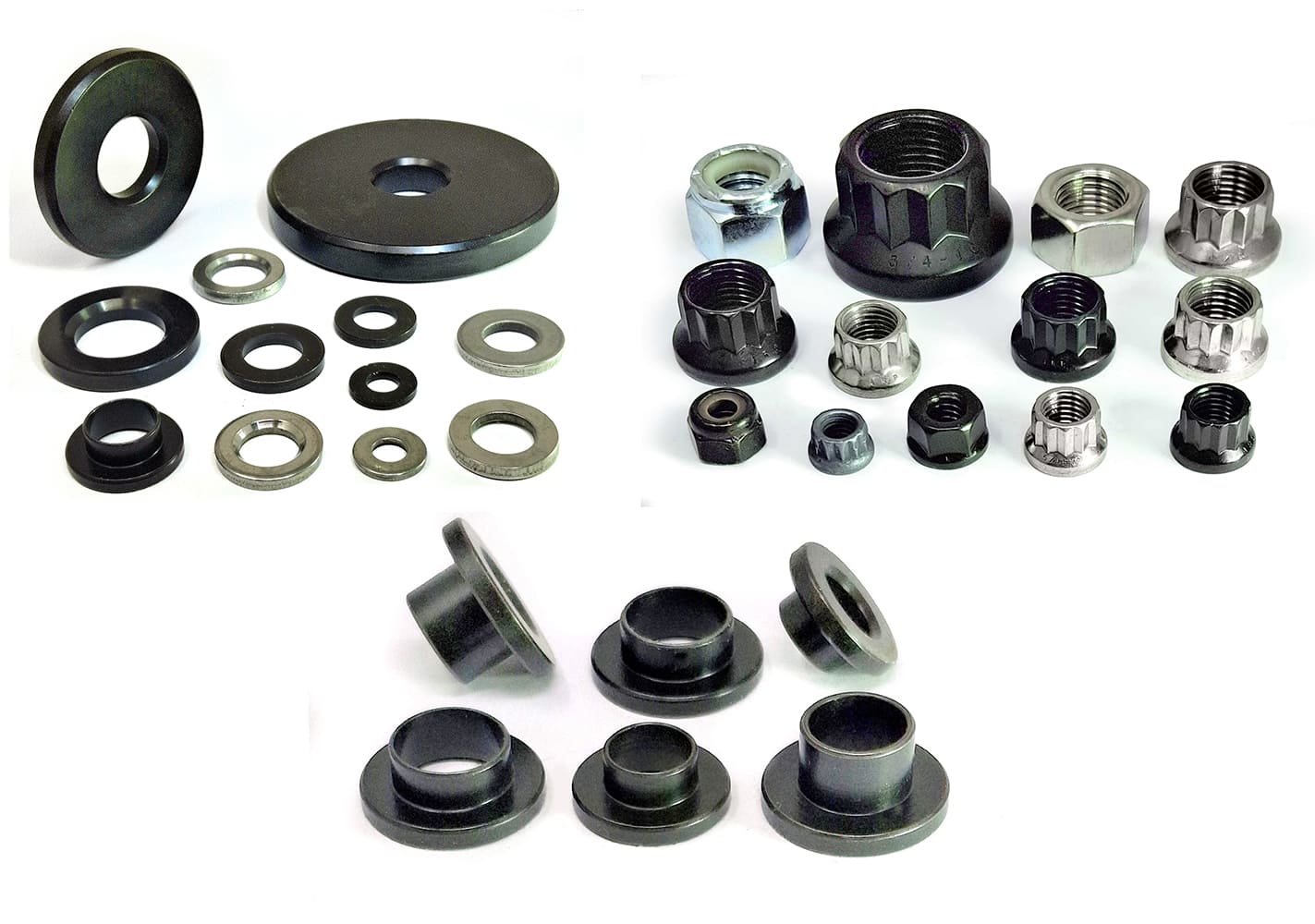 assortment of arp washers and nuts