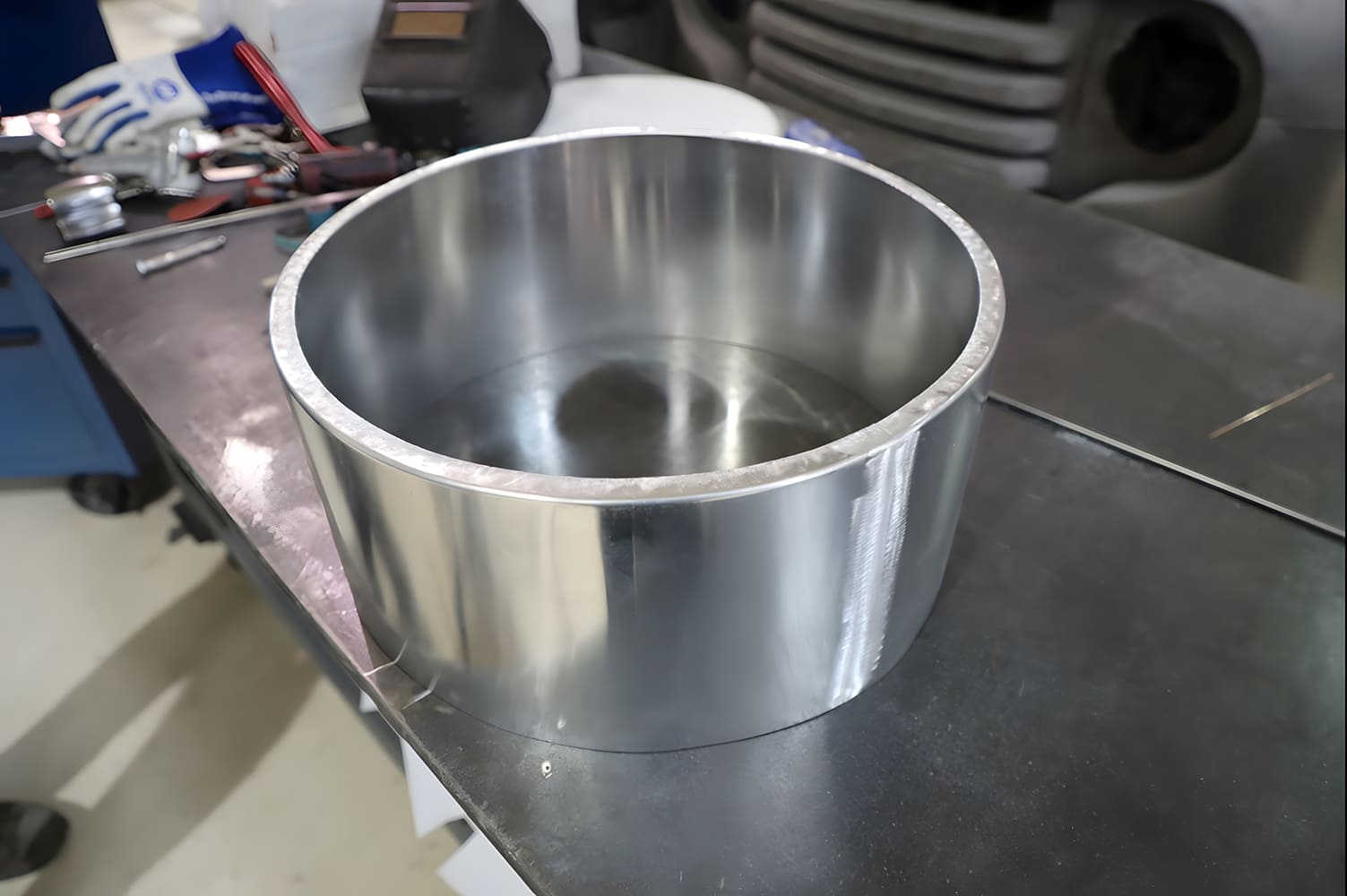 Fully formed and welded aluminum fan ring is welded