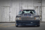 004 1981 Chevrolet Malibu front view factory grille hood pins pro street stance