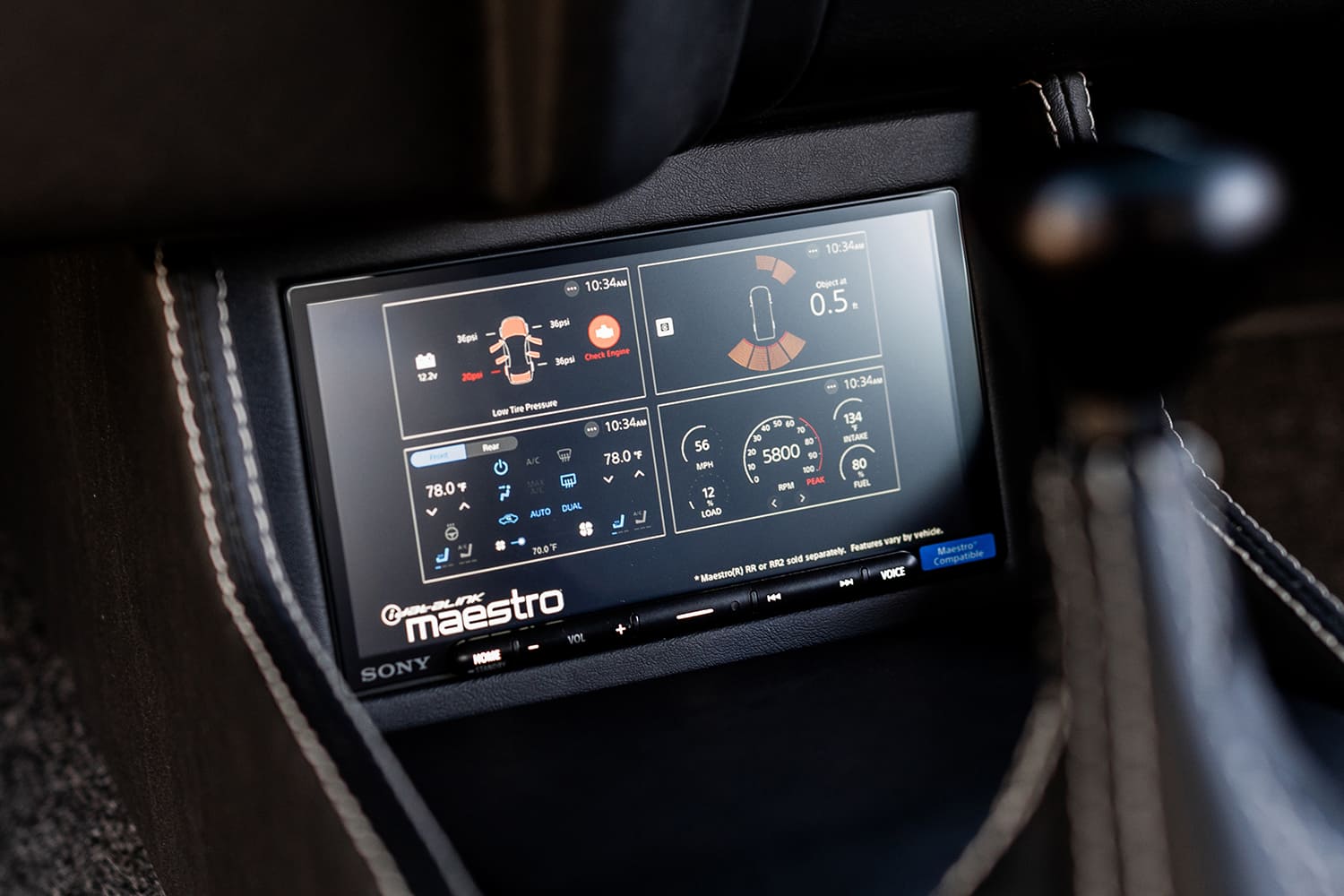 1969 Chevrolet Camaro Z28 Sony touchscreen Maestro integration modern infotainment system