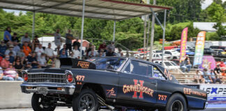 gravedigger ii chevy ii race car wheelie