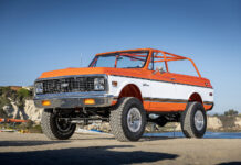 Carson Braga’s Hogan Built 1972 K5 Blazer 72 K5 Blazer lifted suspension low angle front view classic Chevy grille