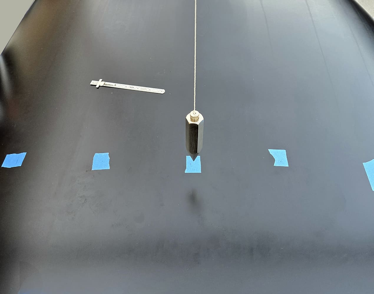 ford f100 roof laser alignment mockup