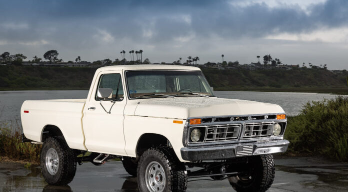 1977 Ford F 150 short bed 4x4 white paint vintage styling