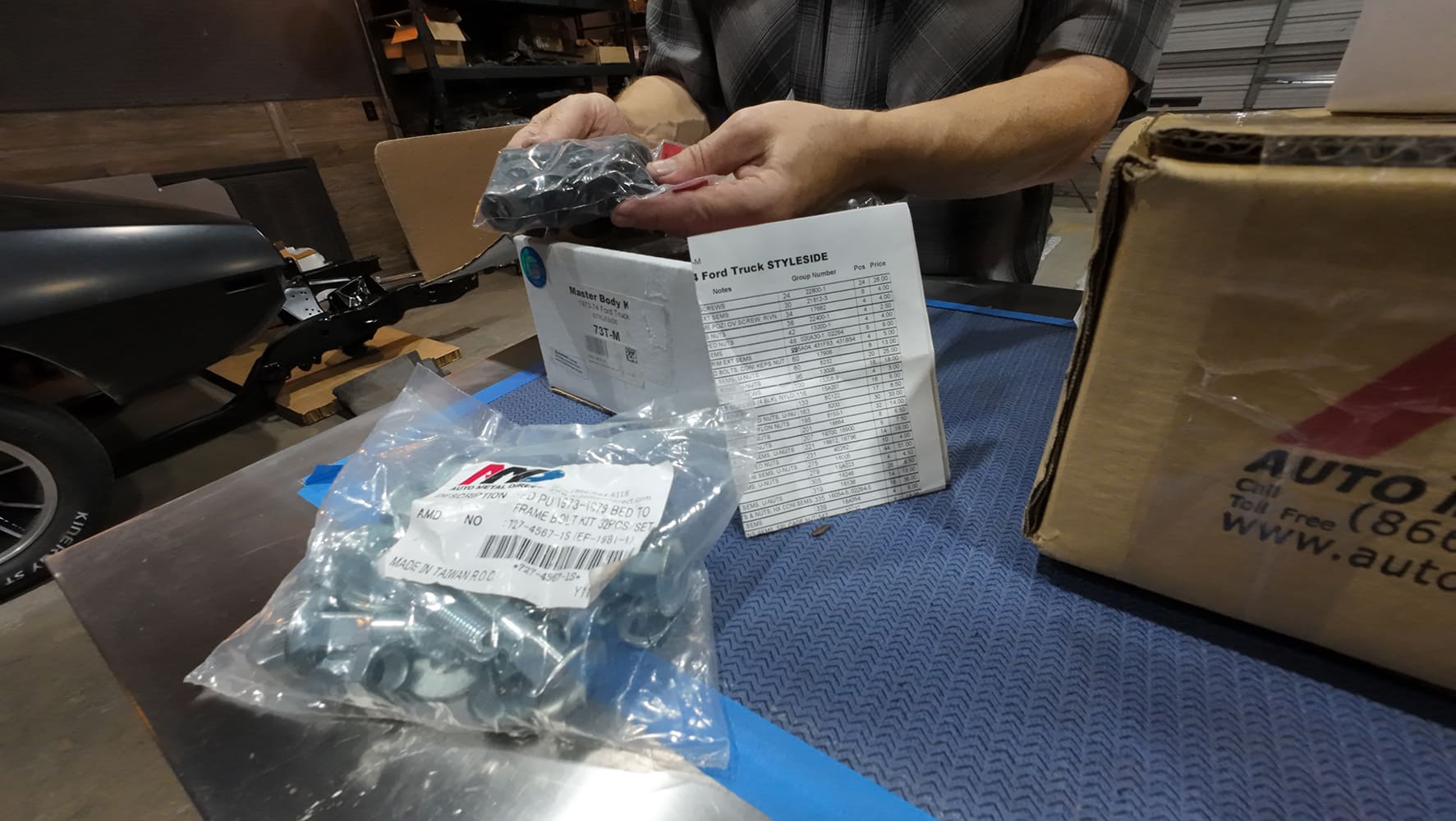 auto metal direct master body kit hardware with labels
