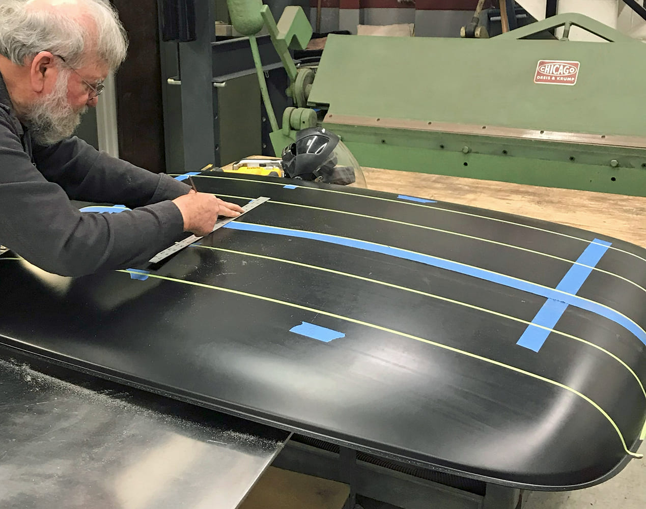 square marking ruler ford f100 roof panel layout