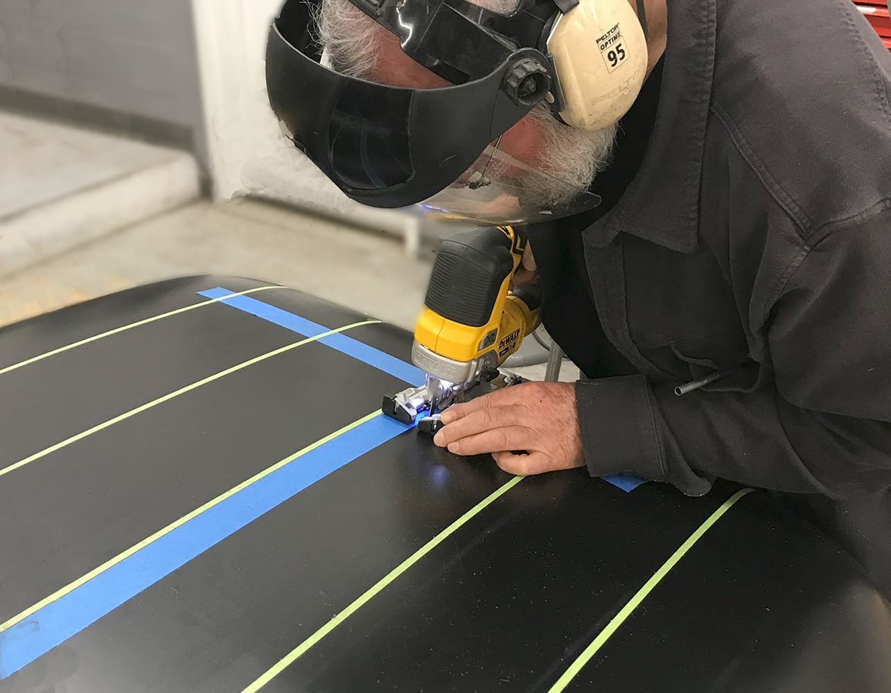 Jigsaw Cut Ford F100 Roof Fabrication