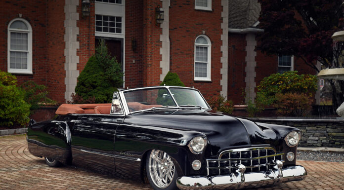 08 1948 Cadillac convertible front angle chrome bumper iconic grille custom classic build