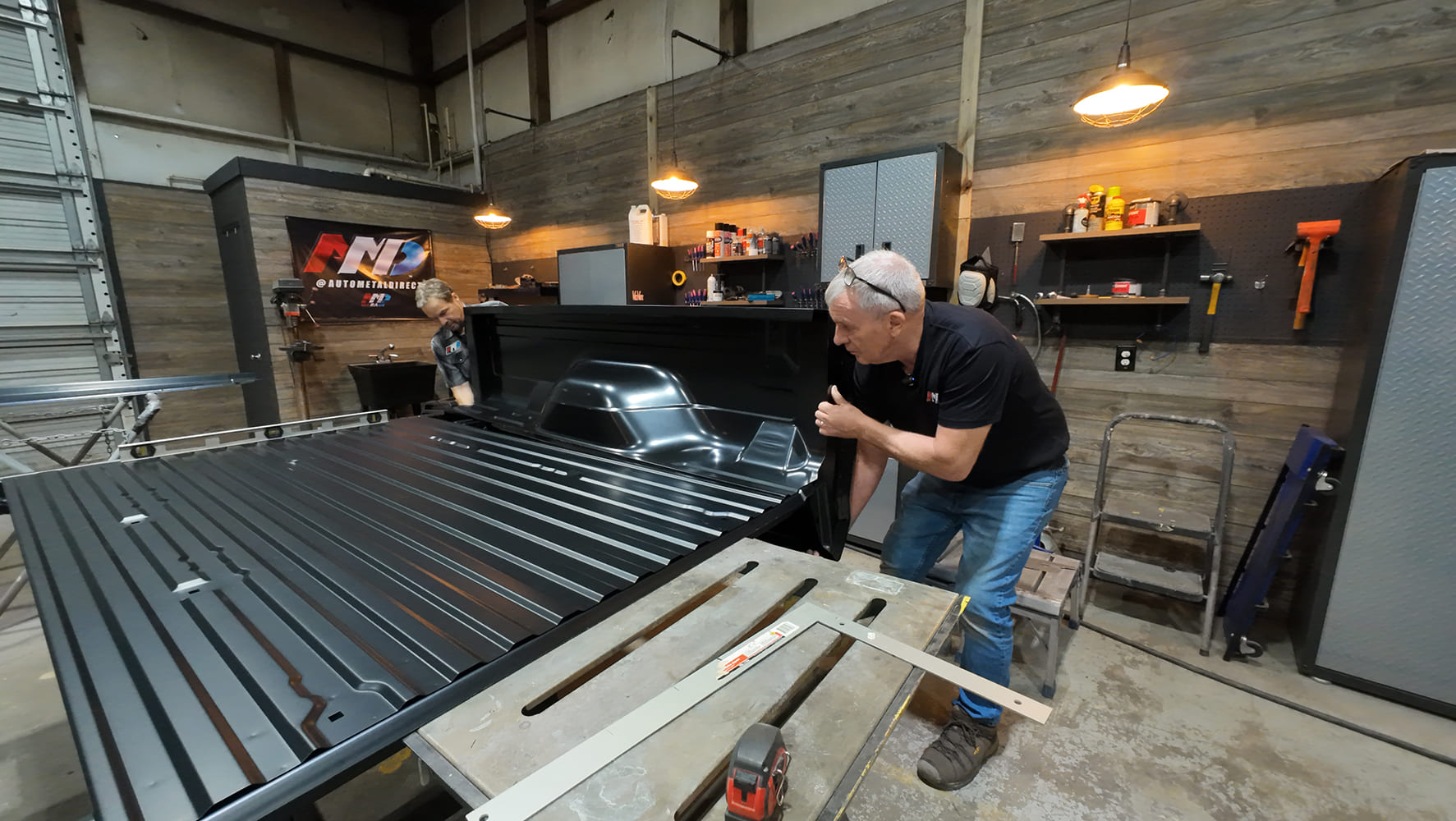 auto metal direct dentside ford bed side test fit with floor