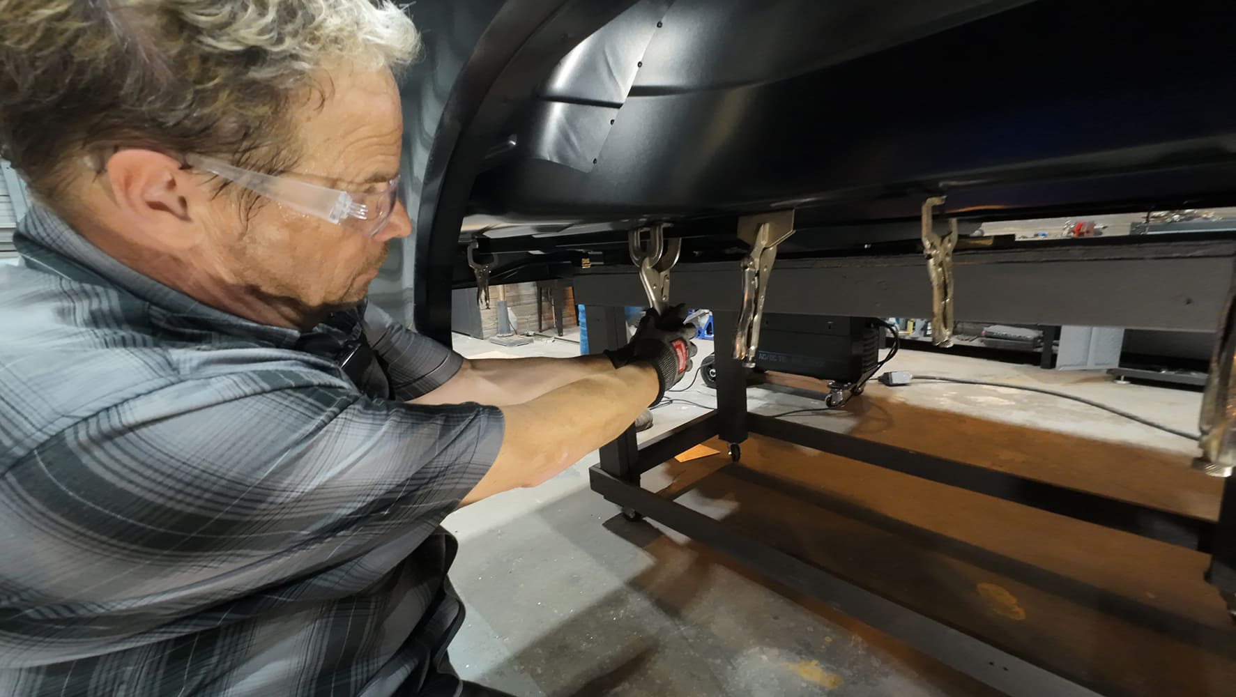 dentside ford short bed underside clamping crossmember alignment before welding