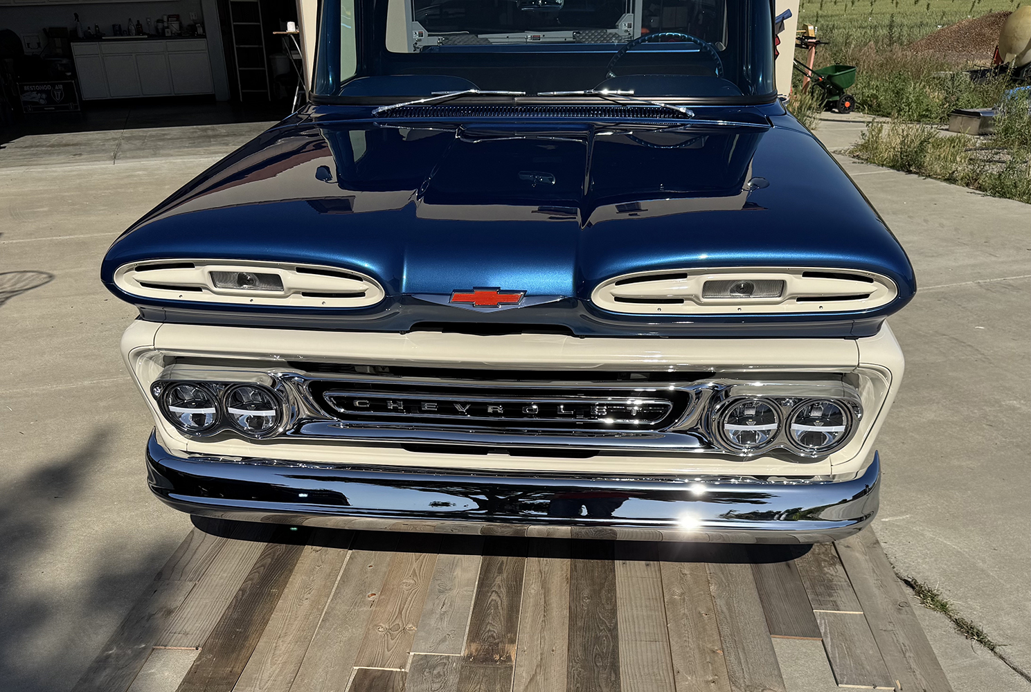 custom grille chevy apache