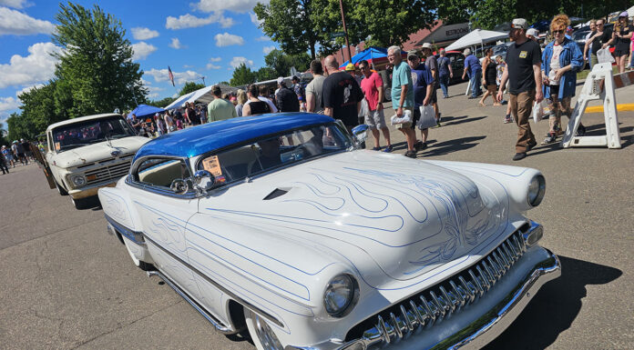 early 50s chevy custom with pinstriping
