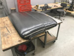 ford f100 custom bead rolled roof panel on bench